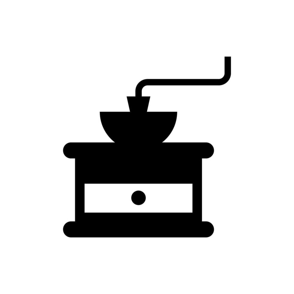 Coffee mill icon, logo isolated on white background vector