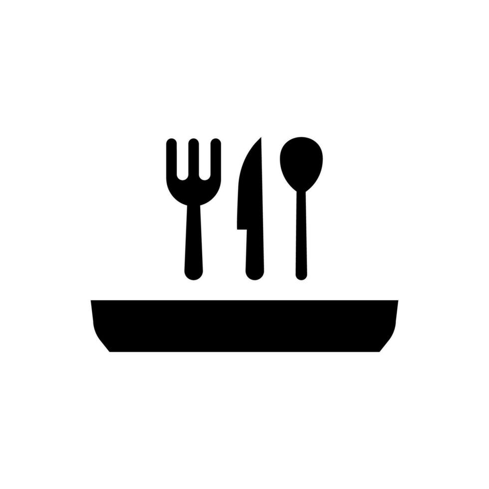 Table settings icon, logo isolated on white background vector