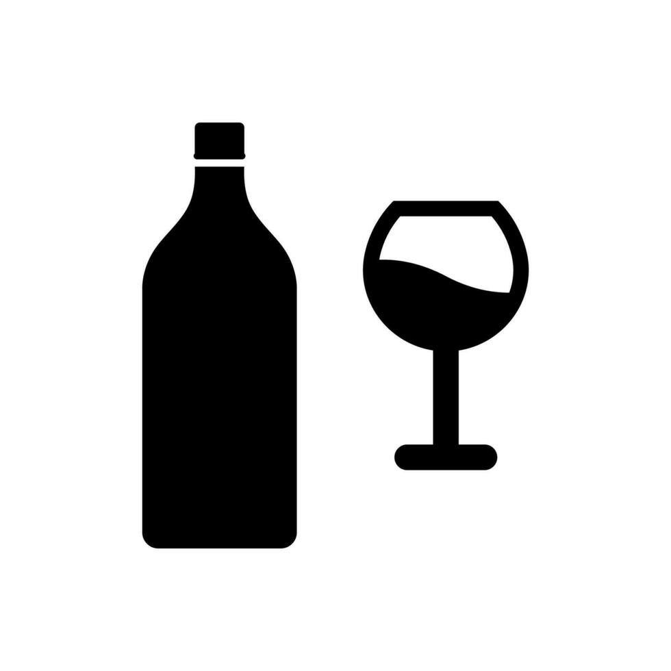 Wine icon, logo isolated on white background vector