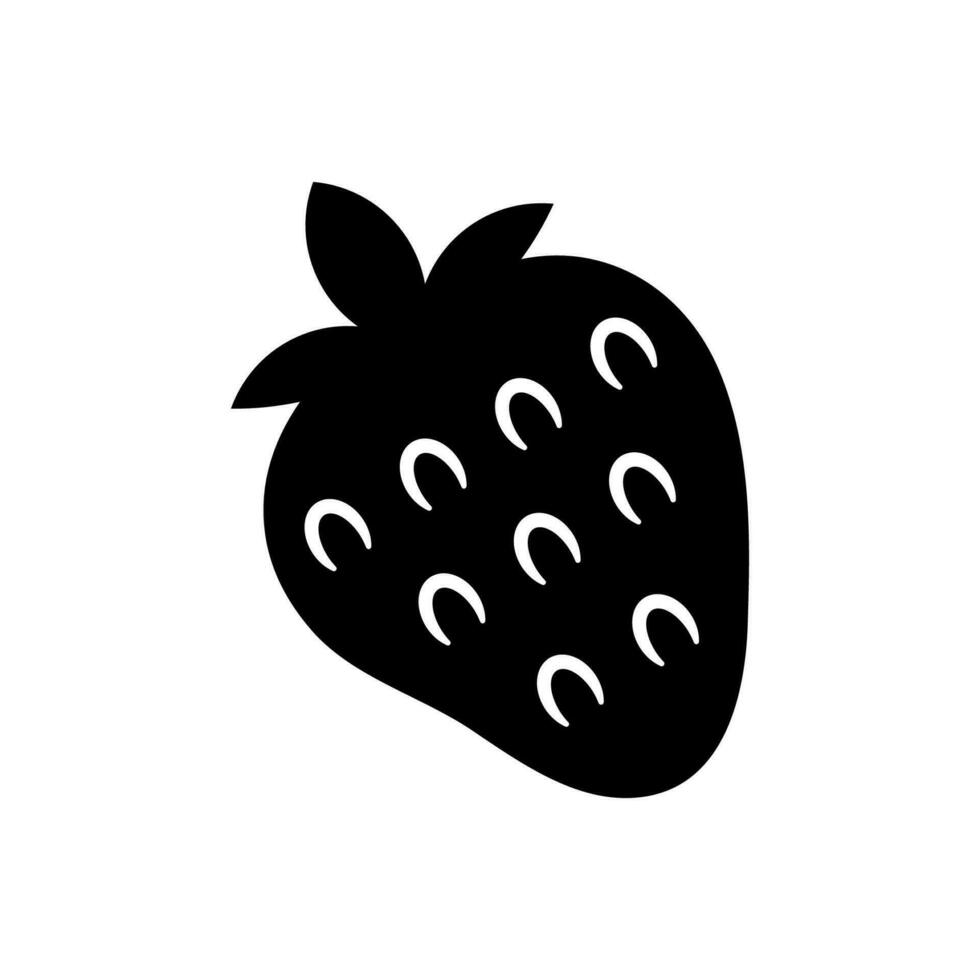 Strawberry icon, logo isolated on white background vector