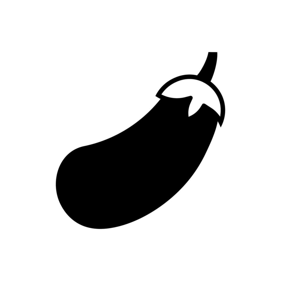 Egg plant icon, logo isolated on white background vector