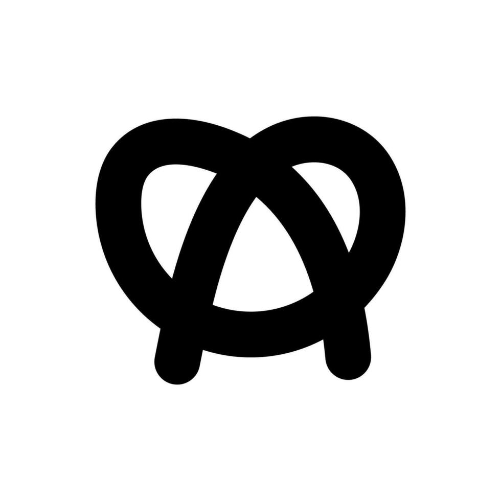 Pretzel icon, logo isolated on white background vector