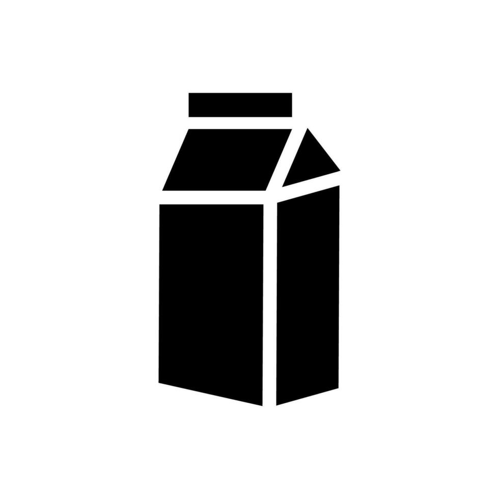 Milk carton icon, logo isolated on white background vector