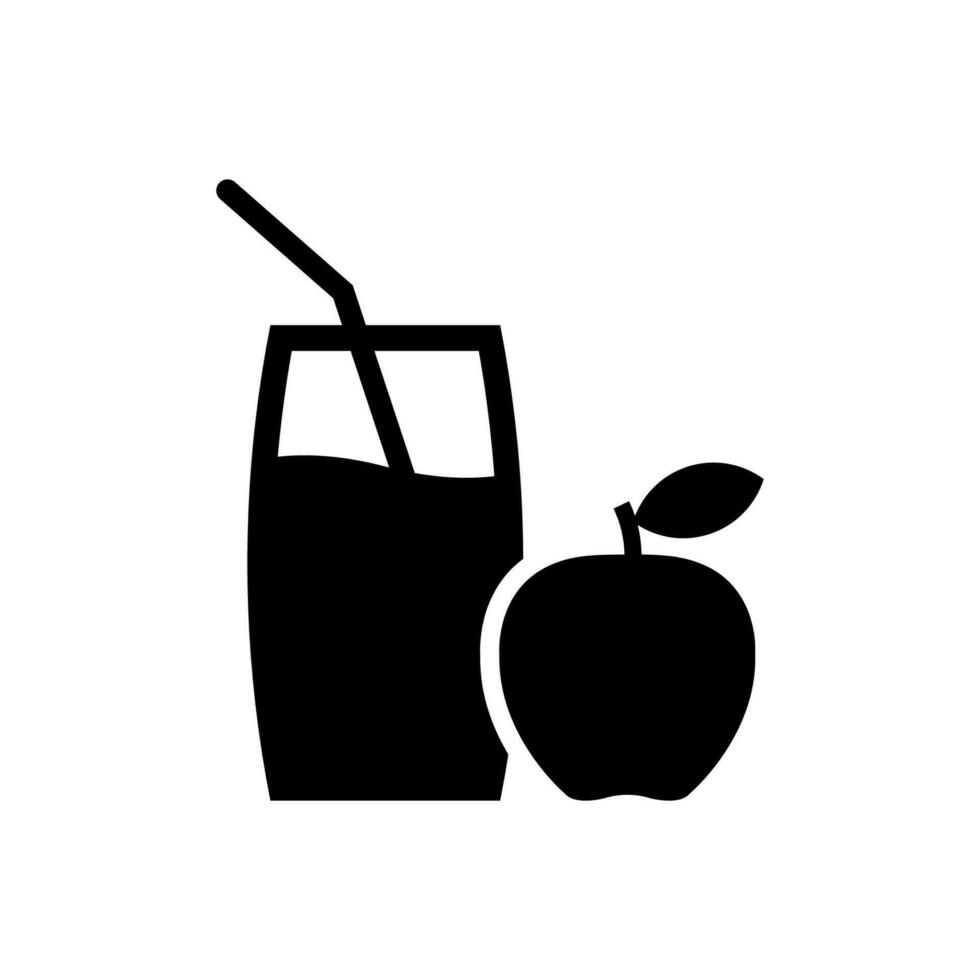 manzana jugo icono, logo aislado en blanco antecedentes vector