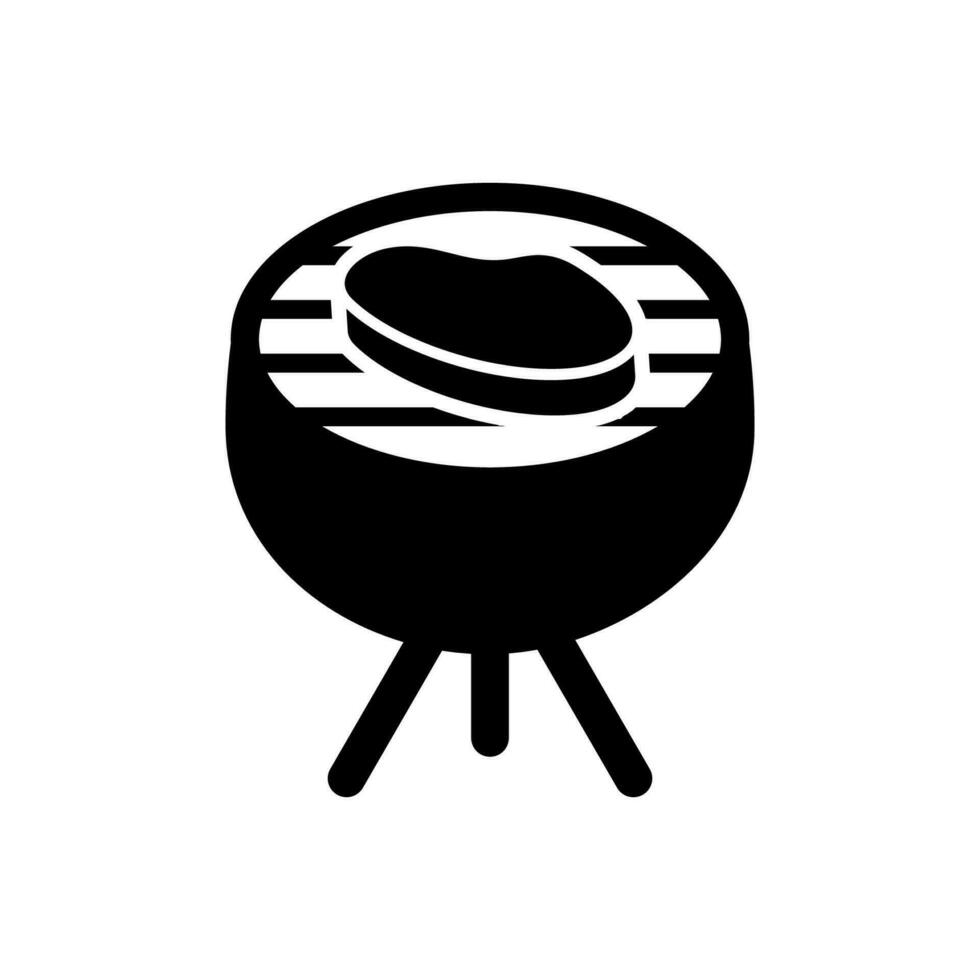 Grill icon, logo isolated on white background vector