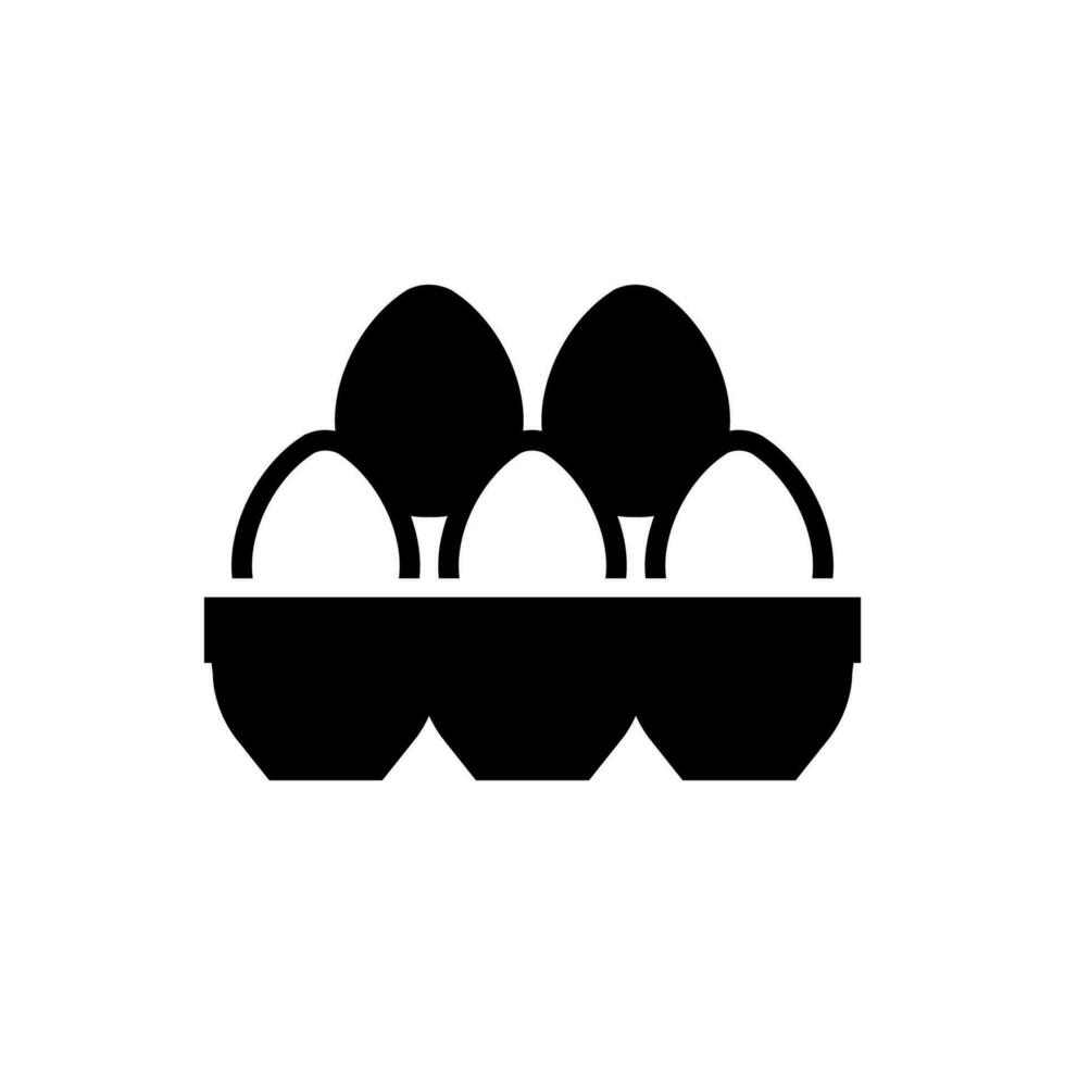 Egg tray icon, logo isolated on white background vector