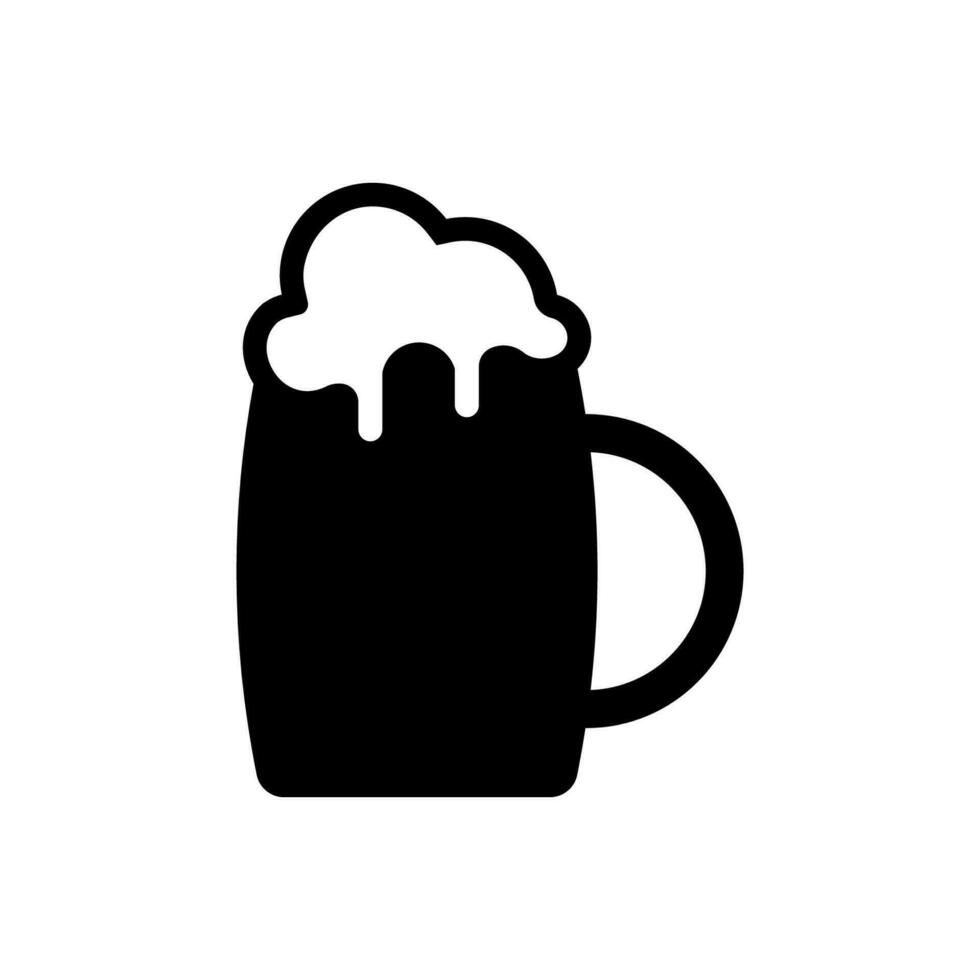 Beer mug icon, logo isolated on white background vector