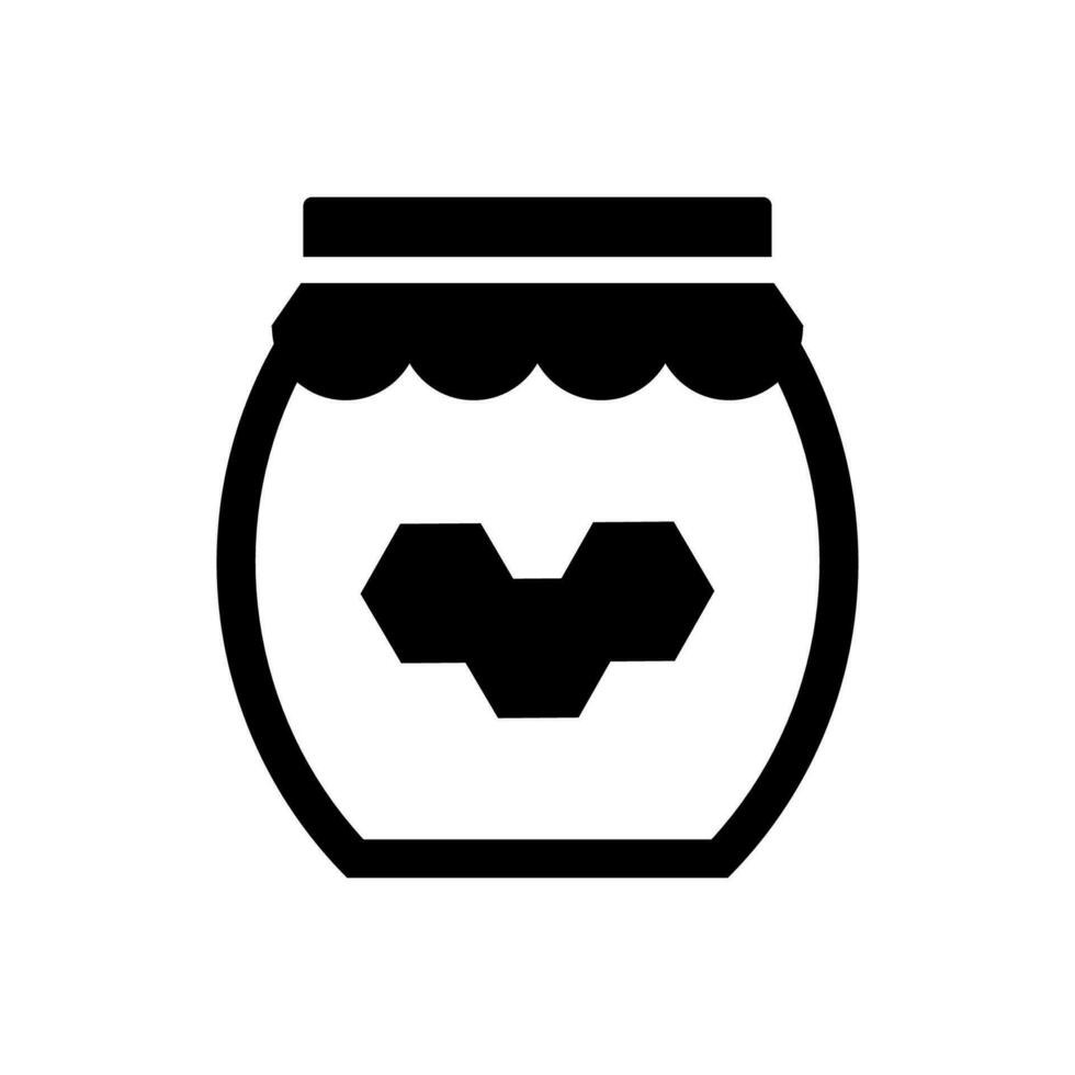 Honey jar icon, logo isolated on white background vector