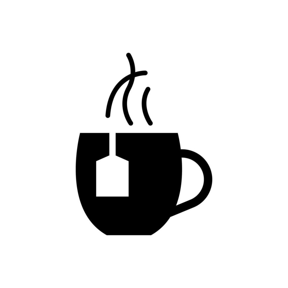 Tea icon, logo isolated on white background vector