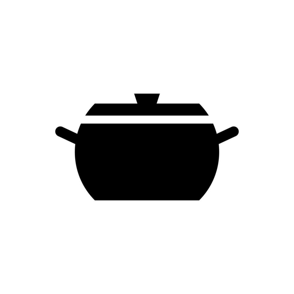 Cooking pot icon, logo isolated on white background vector