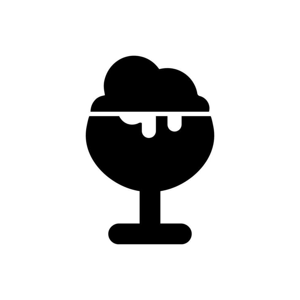 Ice cream bowl icon, logo isolated on white background vector