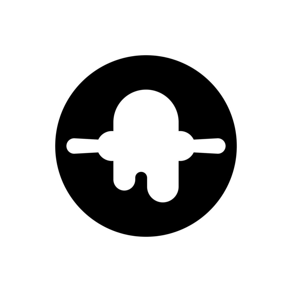 Rolling pin icon, logo isolated on white background vector