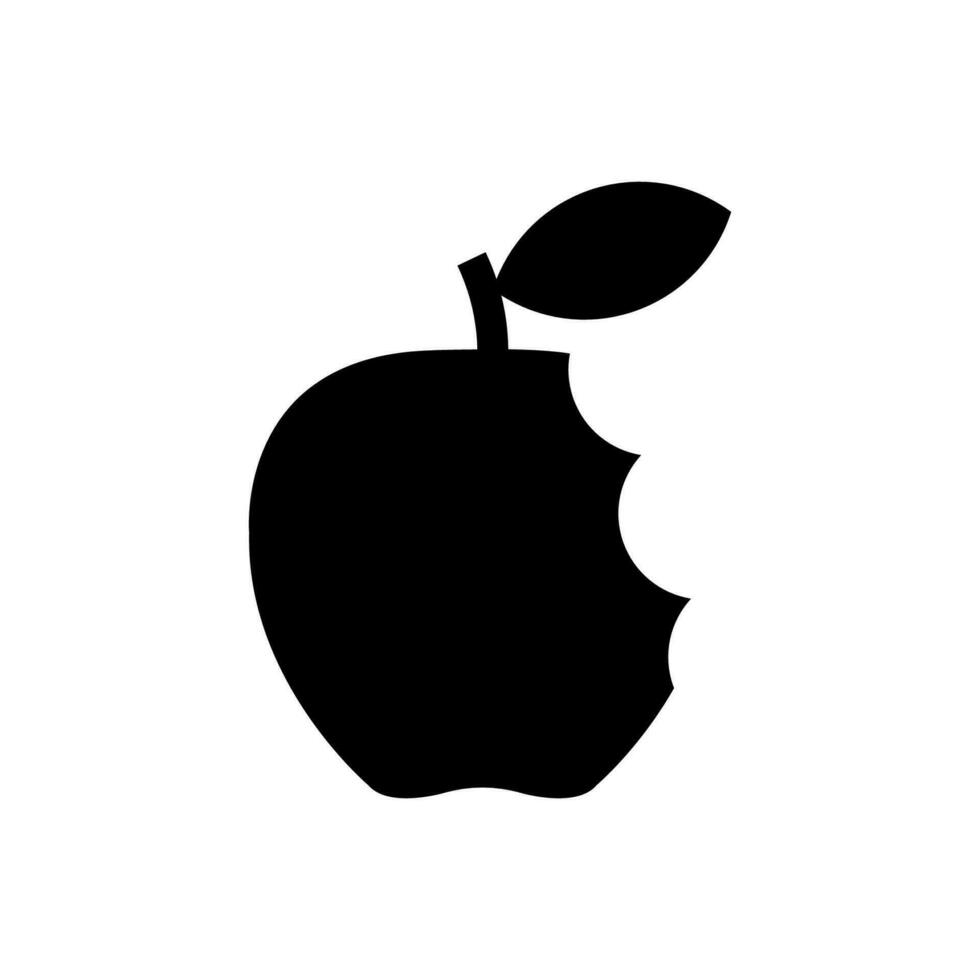 Apple fruit icon, logo isolated on white background vector