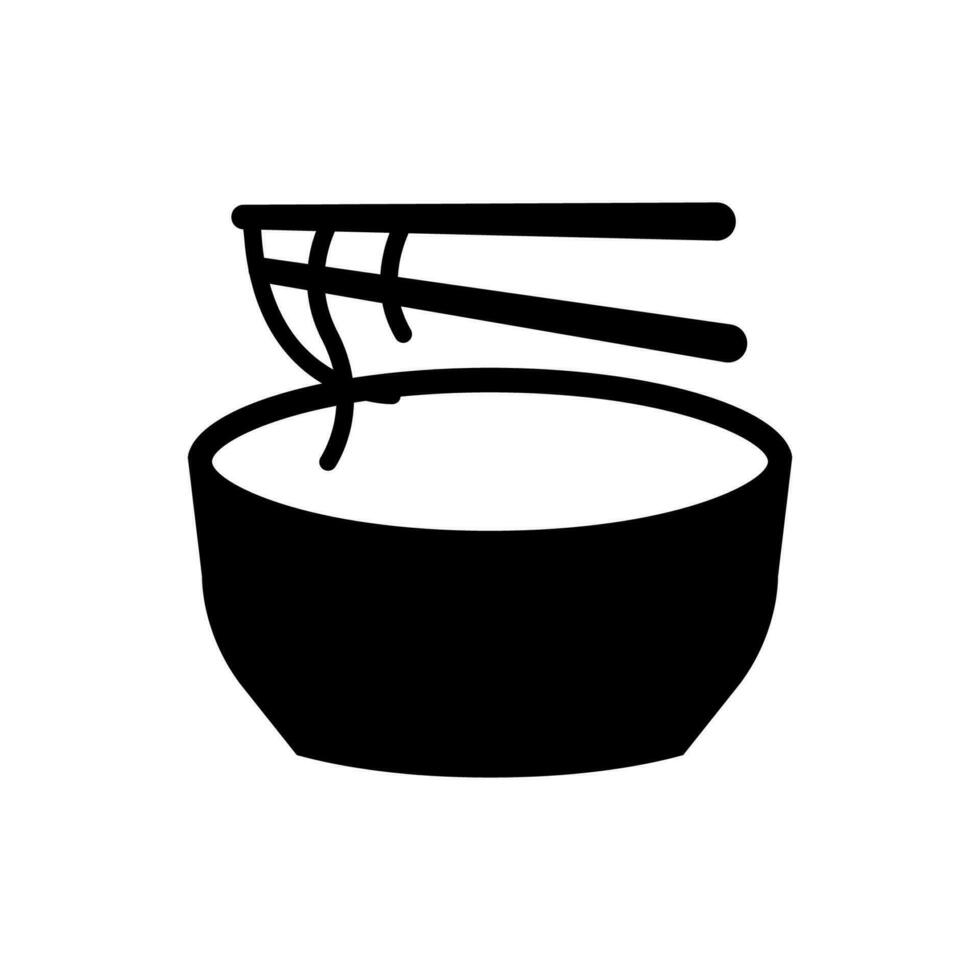 Noodles icon, logo isolated on white background vector