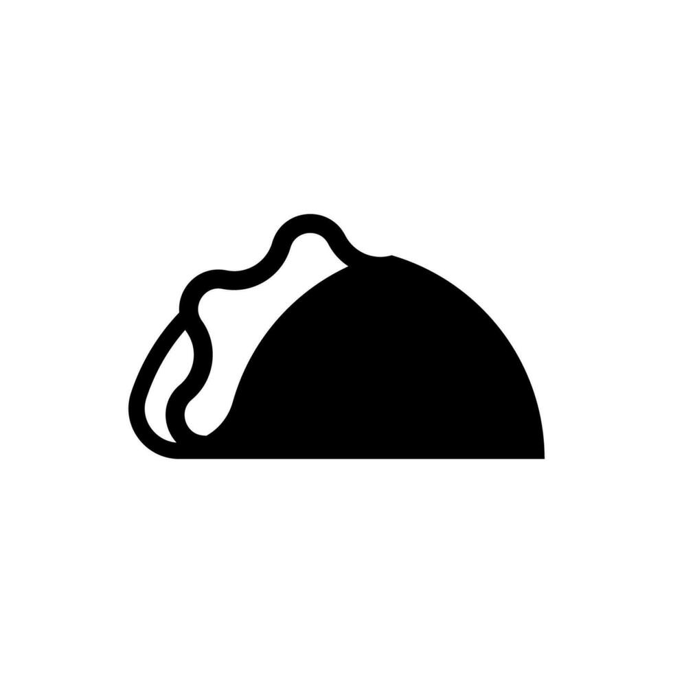 Tacos icon, logo isolated on white background vector