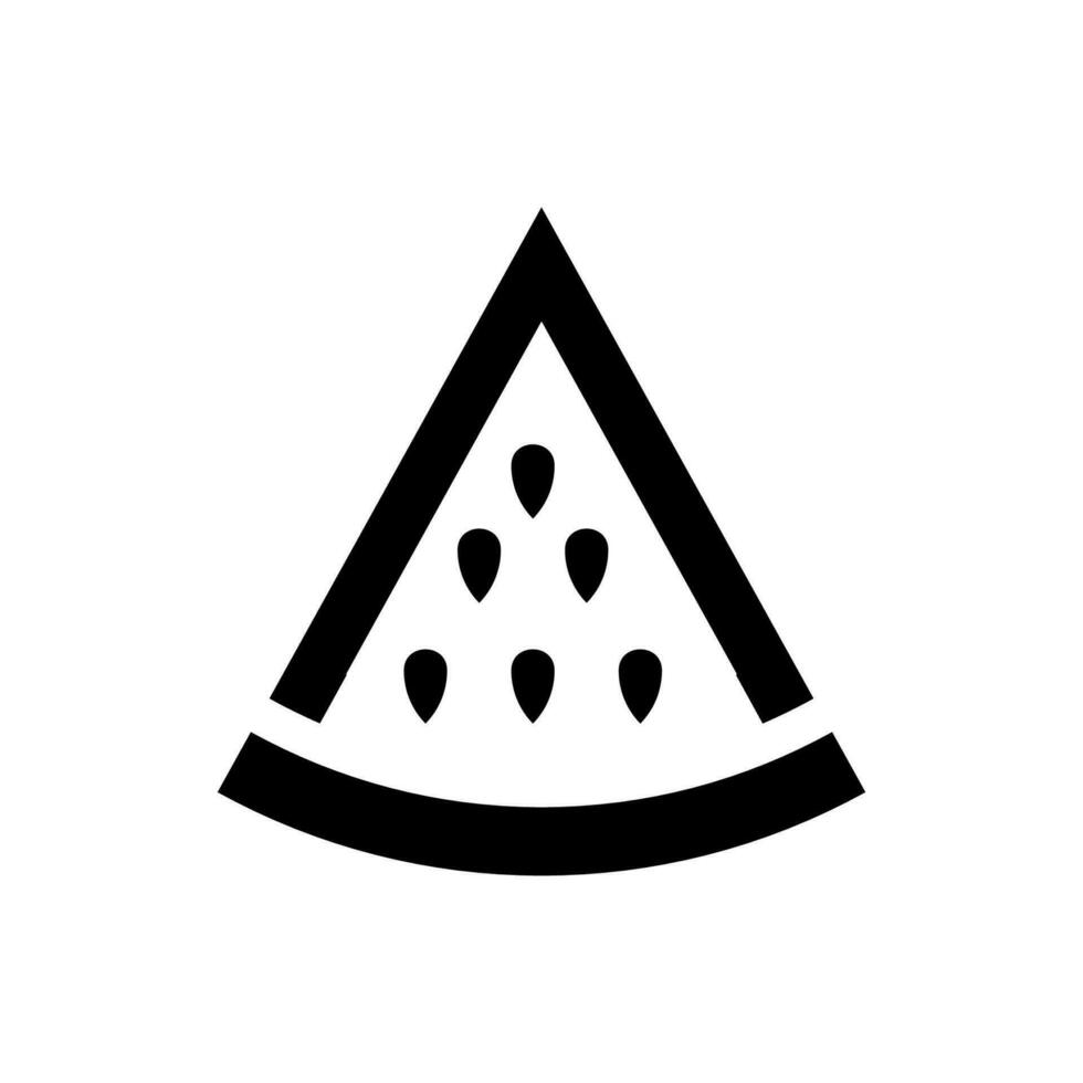 Watermelon slice icon, logo isolated on white background vector