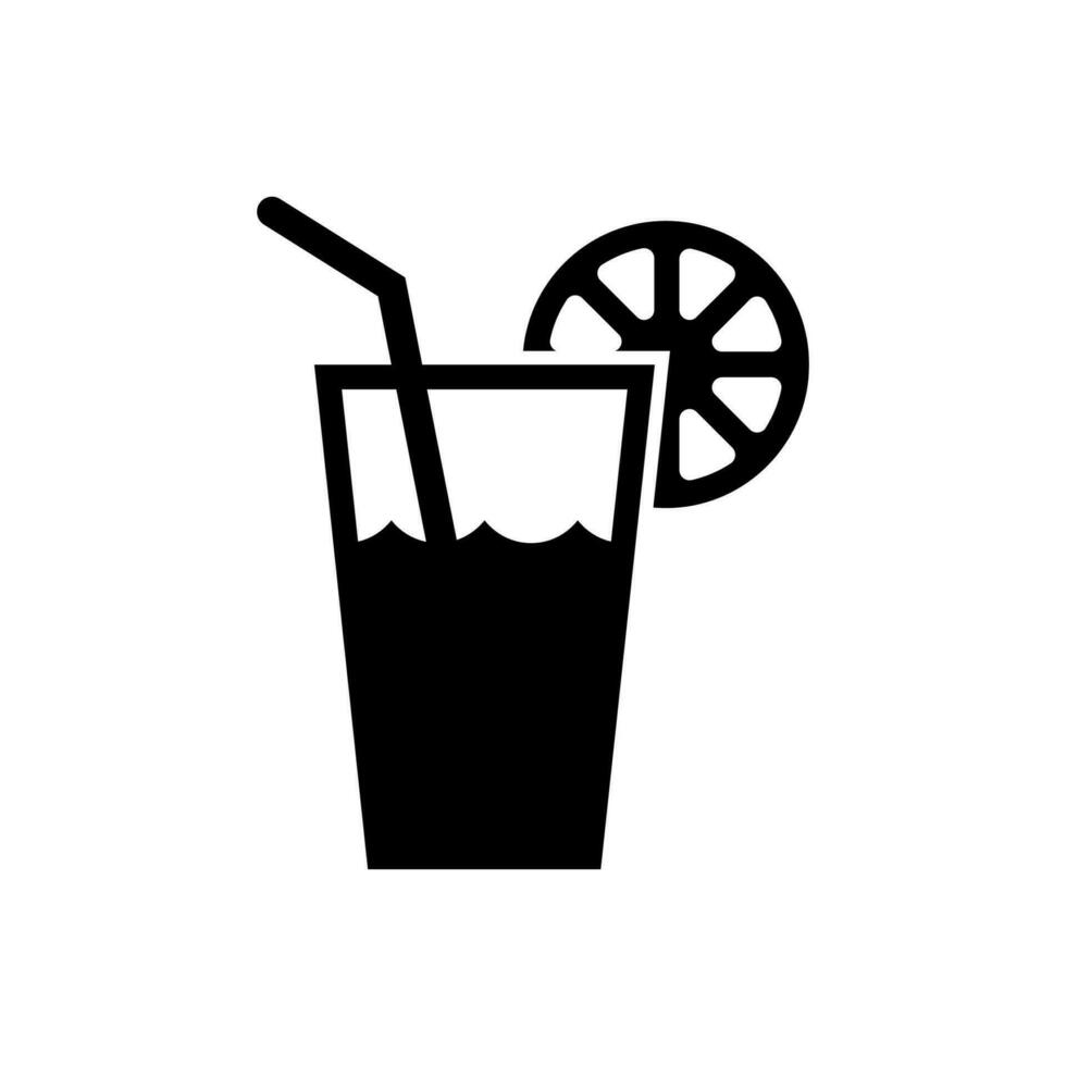 Orange juice icon, logo isolated on white background vector