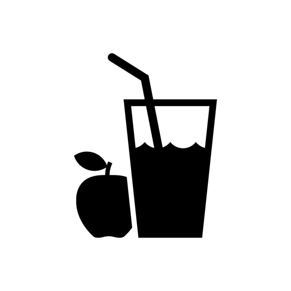 Apple juice icon, logo isolated on white background vector