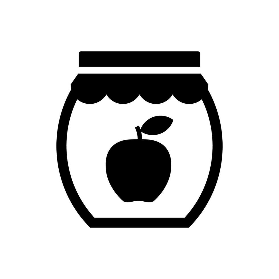 Apple jam icon, logo isolated on white background vector