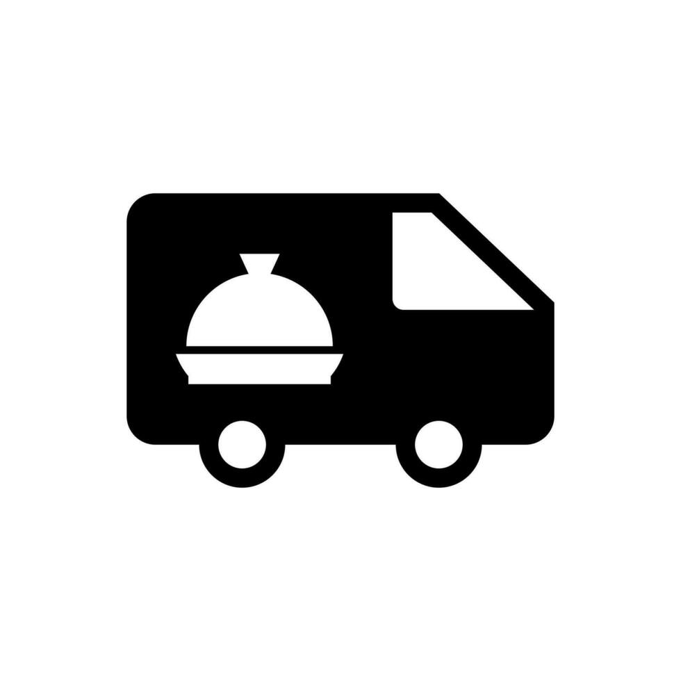 Food delivery icon, logo isolated on white background vector