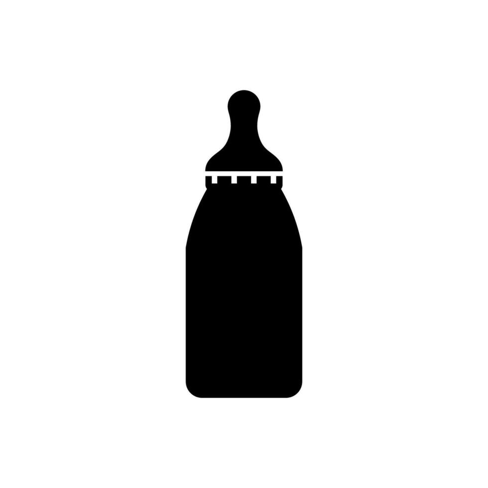 Baby bottle icon, logo isolated on white background vector