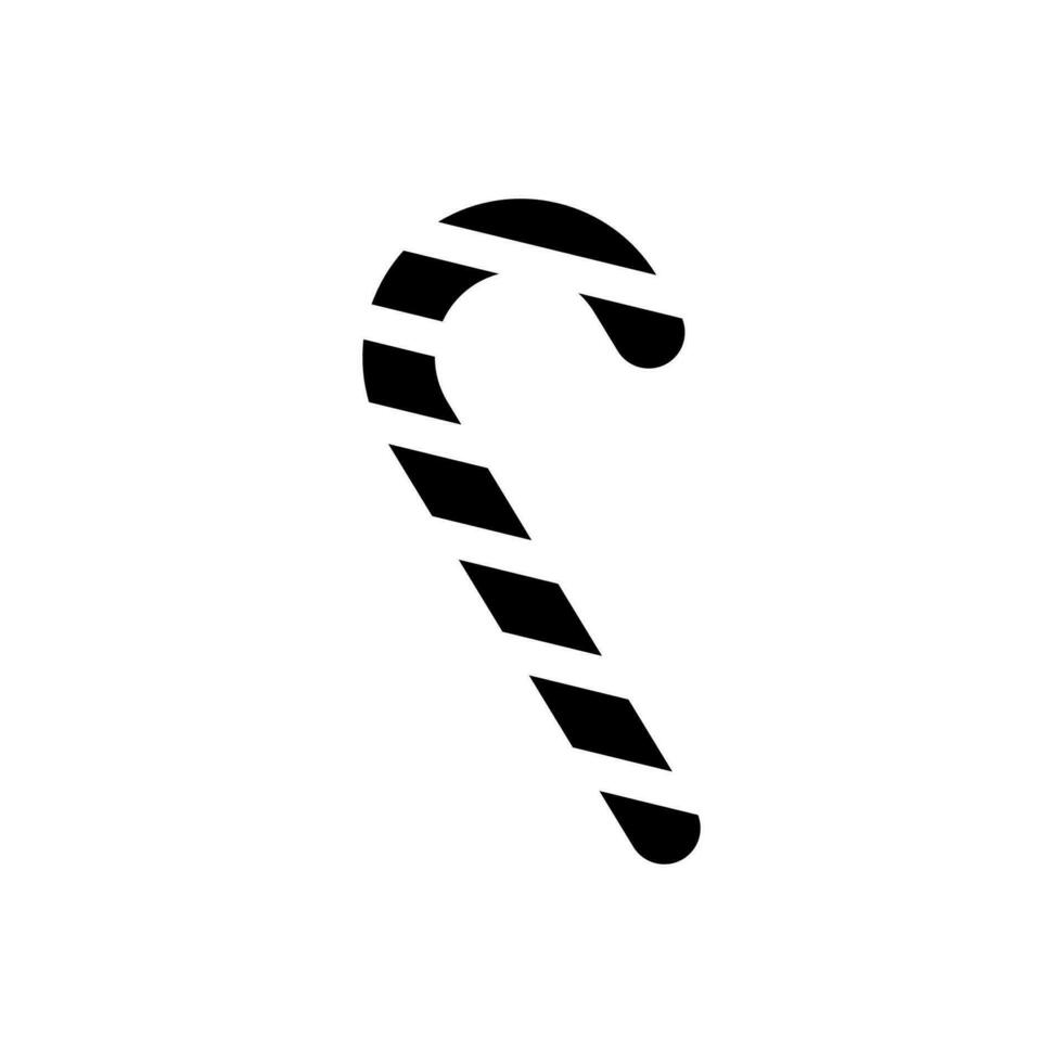 Candy cane icon, logo isolated on white background vector