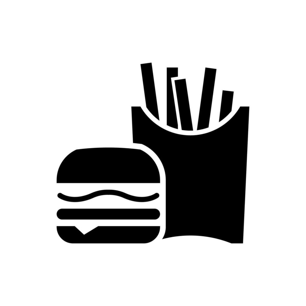 Fast food icon, logo isolated on white background vector