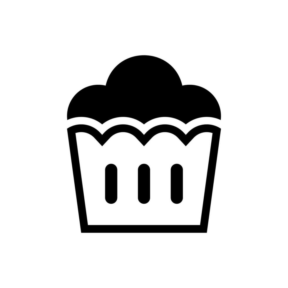 Cupcake icon, logo isolated on white background vector