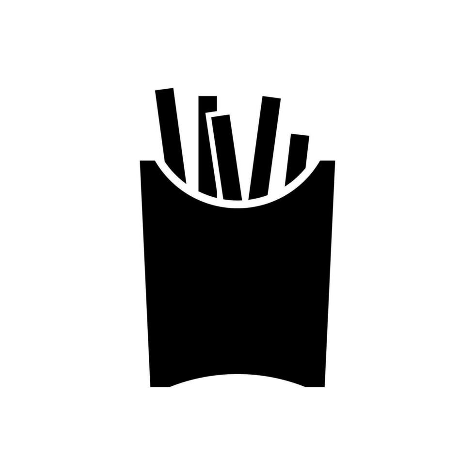 French fries icon, logo isolated on white background vector