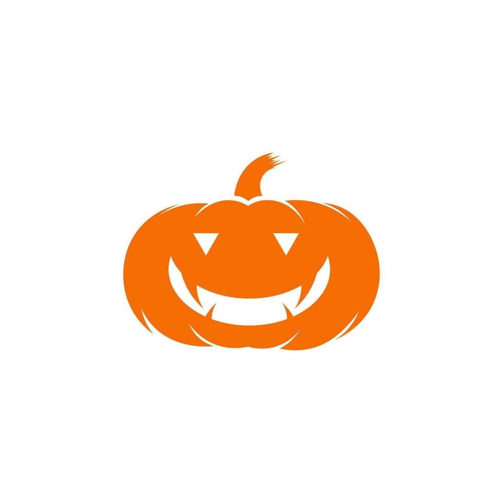 ilustración de una calabaza naranja sobre un fondo blanco vector