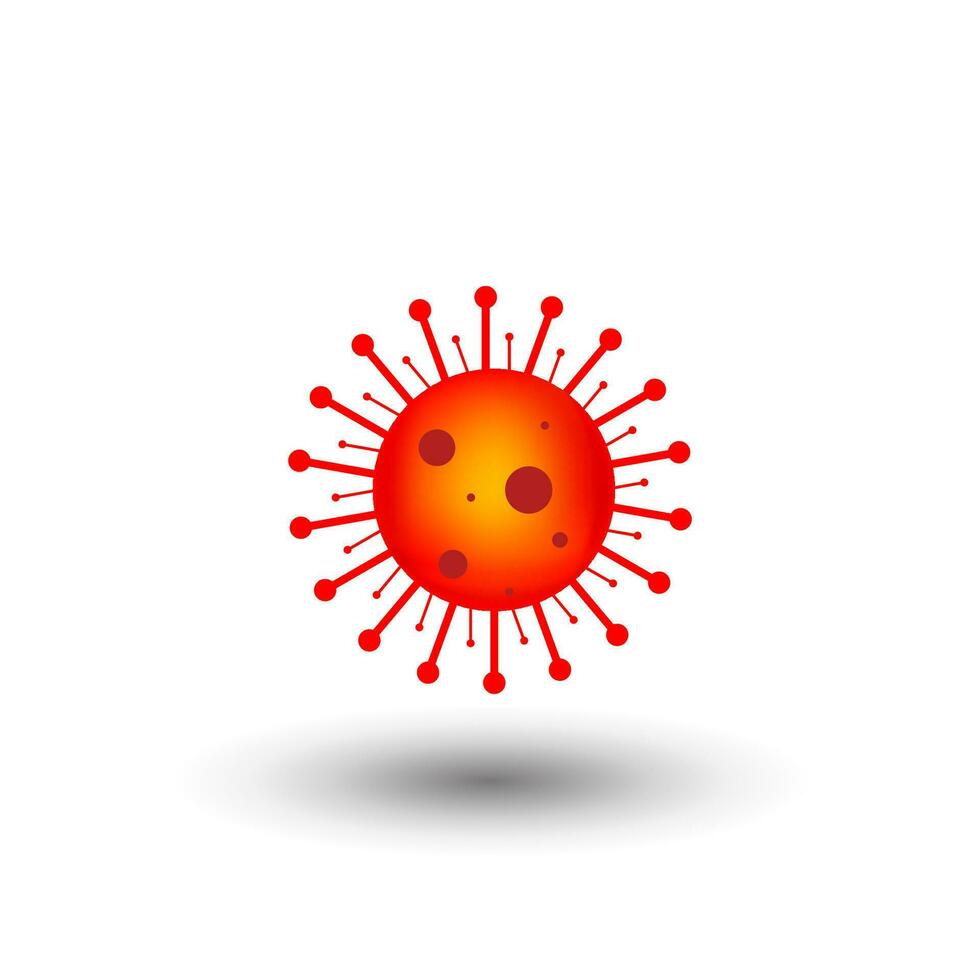 el diseño de el corona virus icono es rojo vector