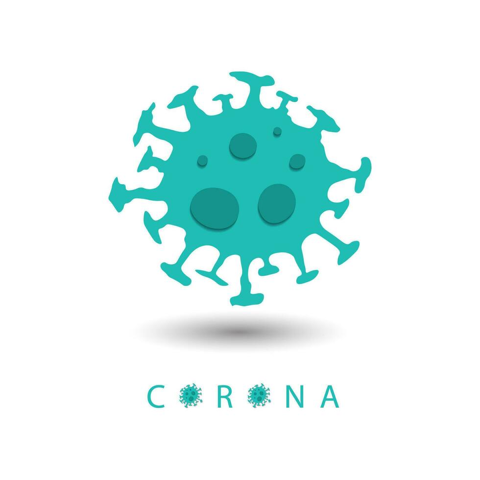 Corona virus illustration design, green vector