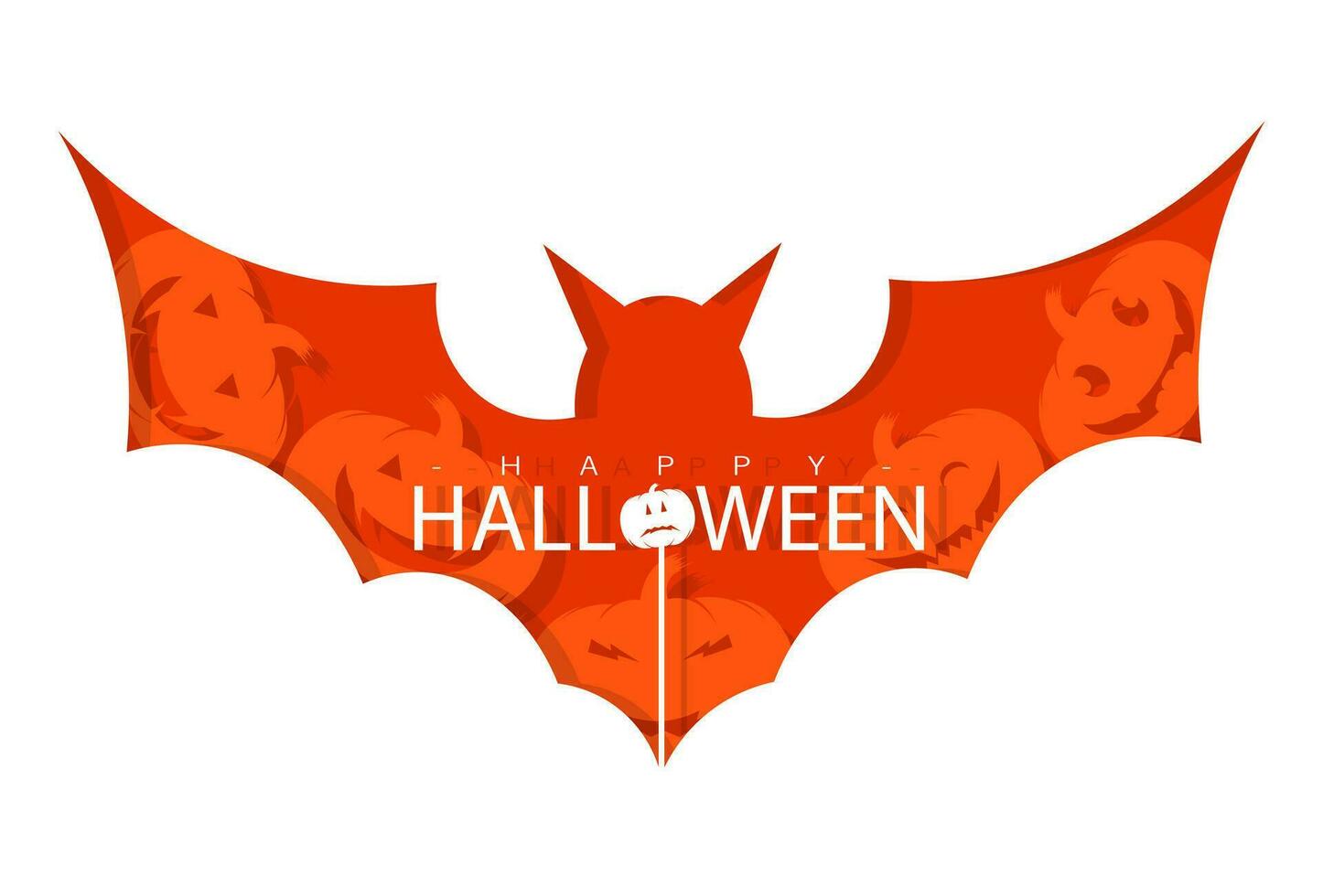 A bat-themed Halloween background in a paper-cut style vector