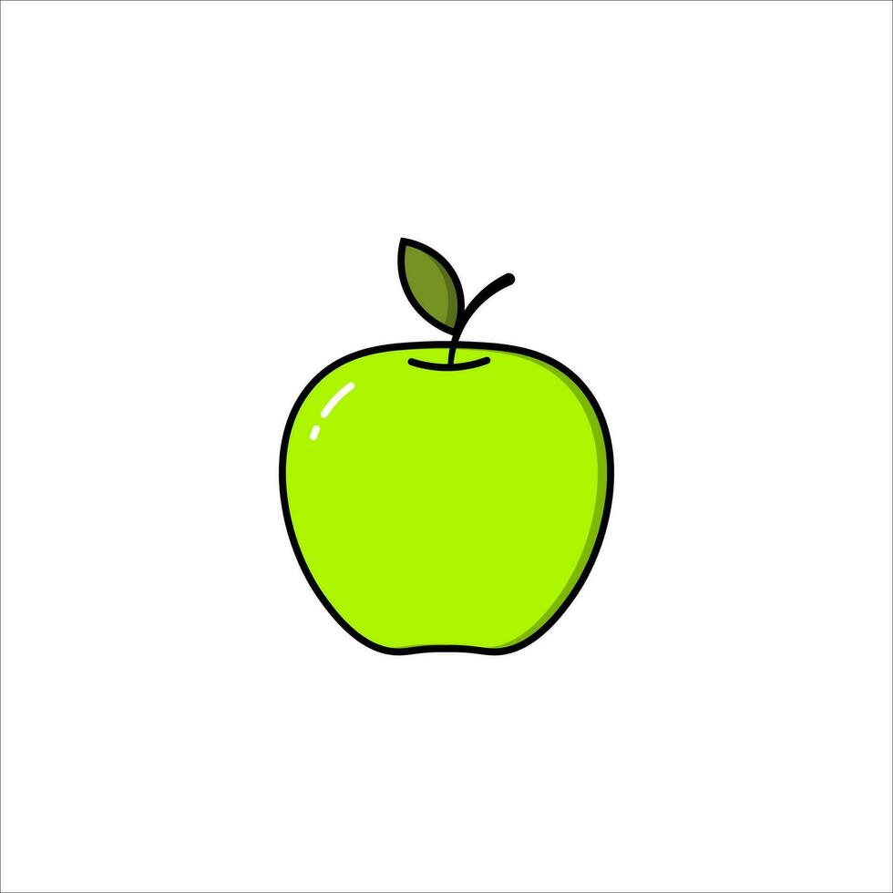 manzanas, moderno manzana diseños con plano diseño estilos, verde manzanas vector