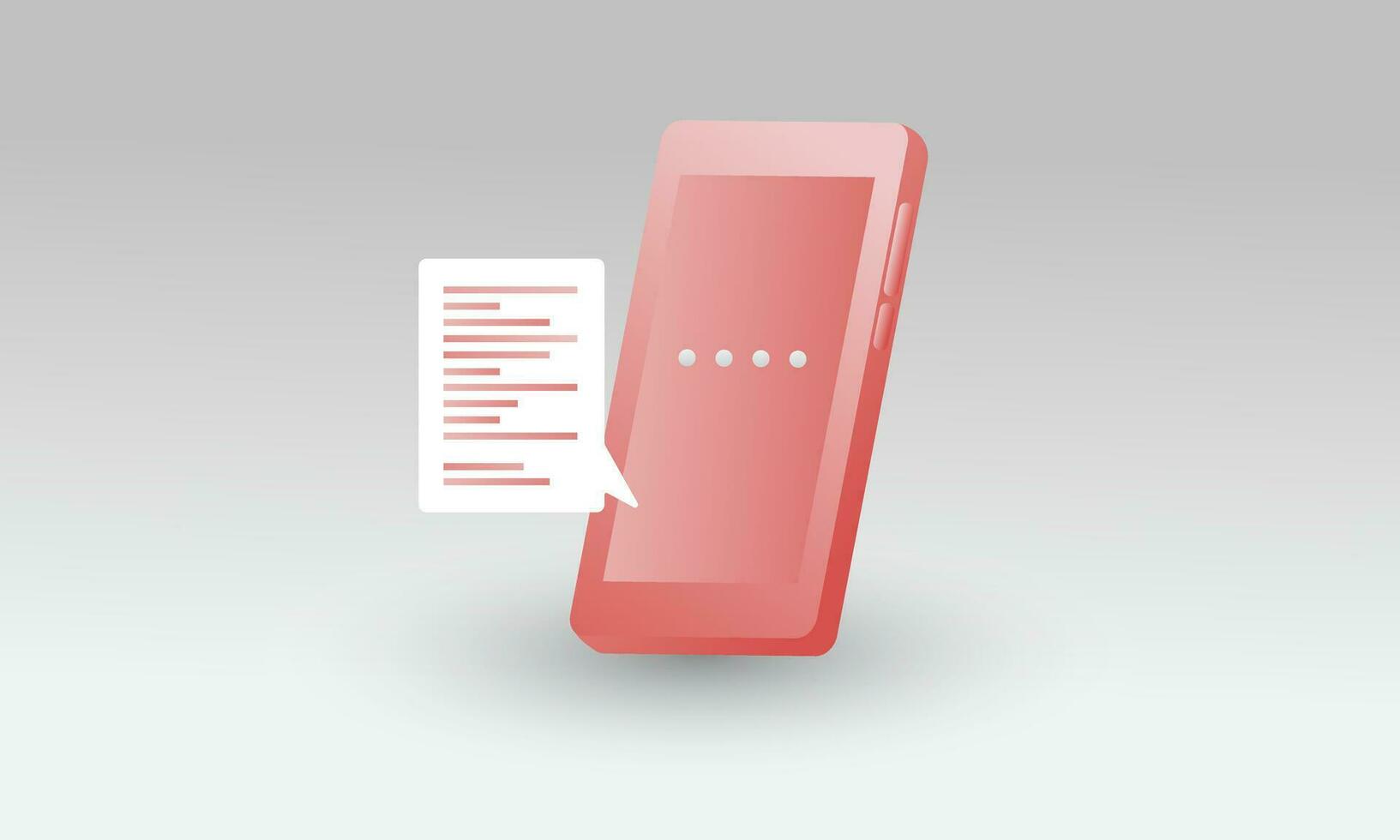 3d smartphone, a smartphone with 3 dimensional style with chat bubbles next to it vector