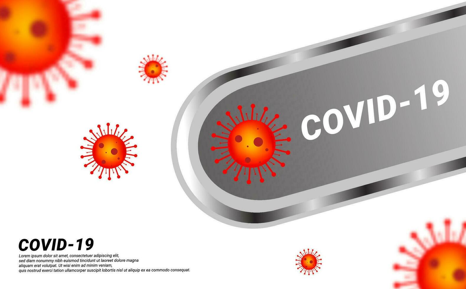 The corona virus-themed design is bright red, suitable for backgrounds, wallpapers, webs, posters, covers, magazines, etc. vector