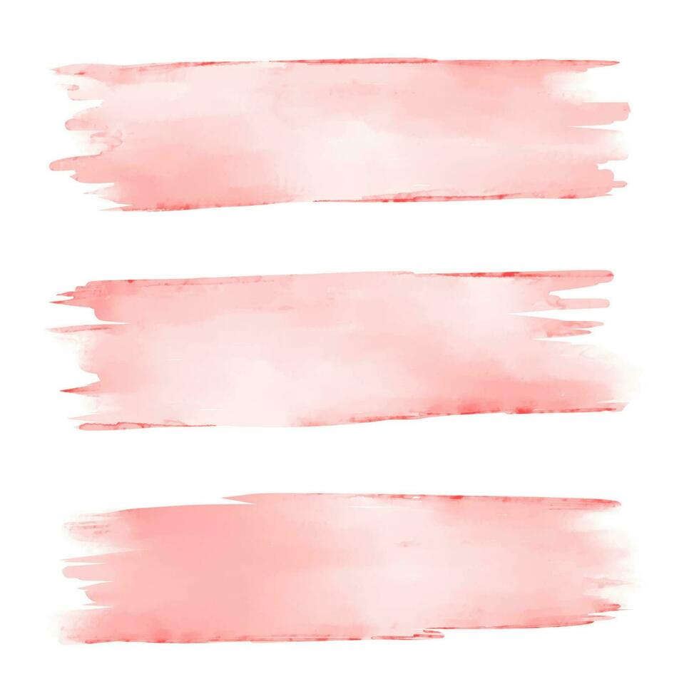 pink watercolor brush on white background vector