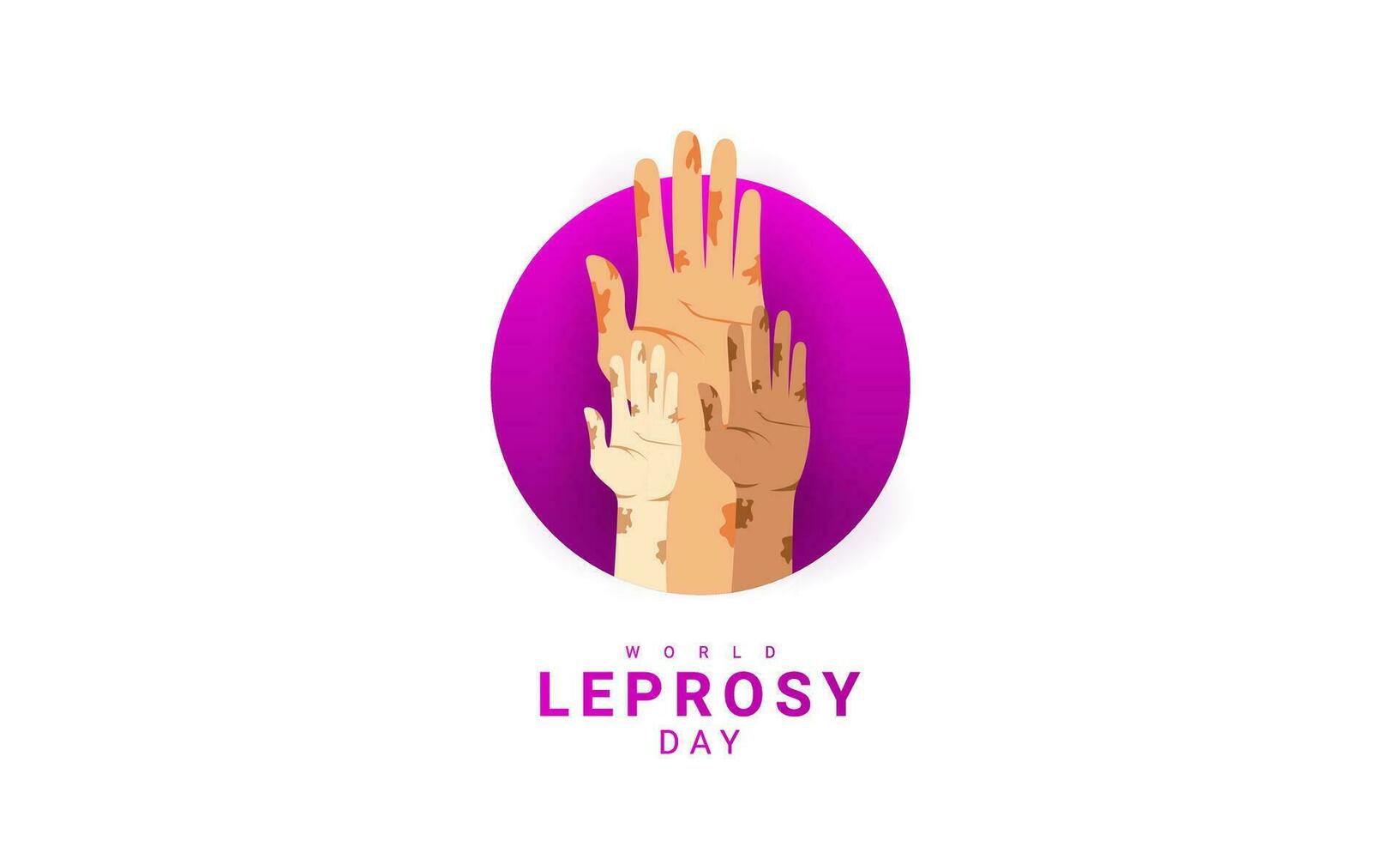 World Leprosy day background is purple in color with a modern design style vector