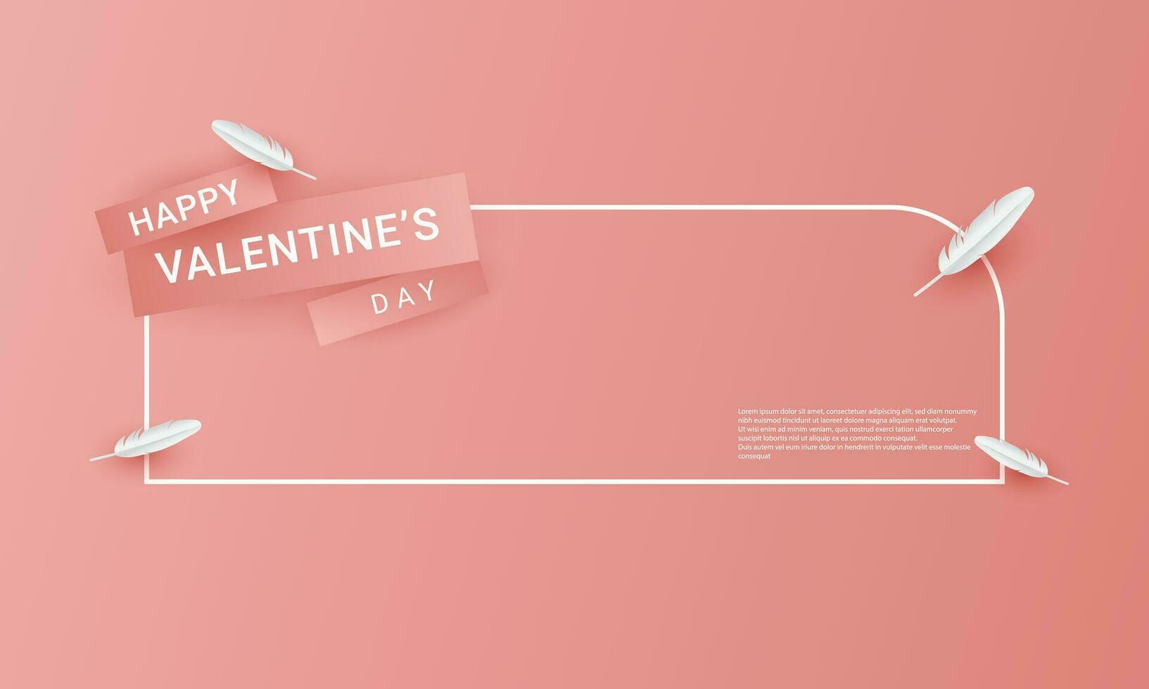 Valentine's themed background design with a paper cut style, perfect for Valentine's Day backgrounds vector