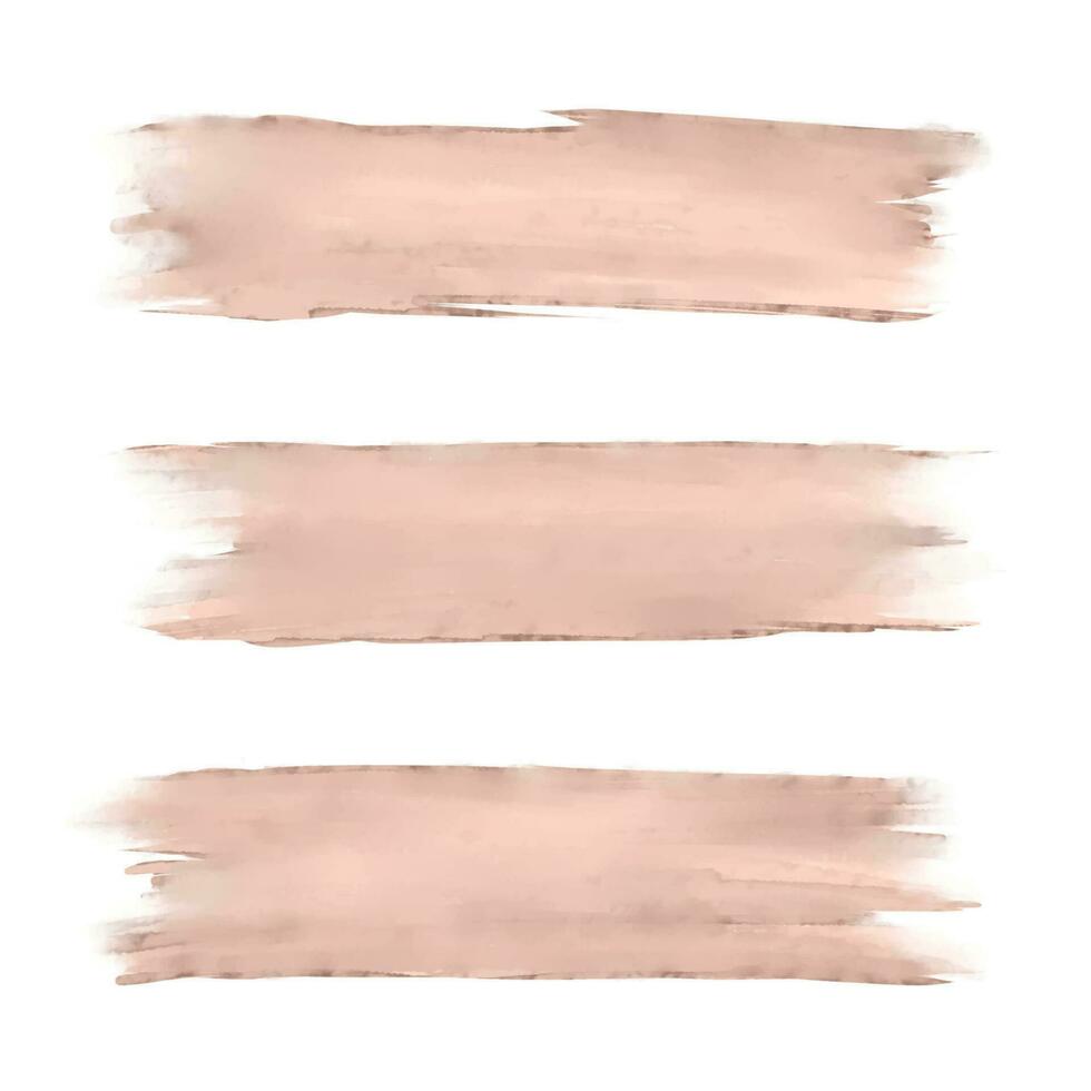 brown watercolor brush on white background vector