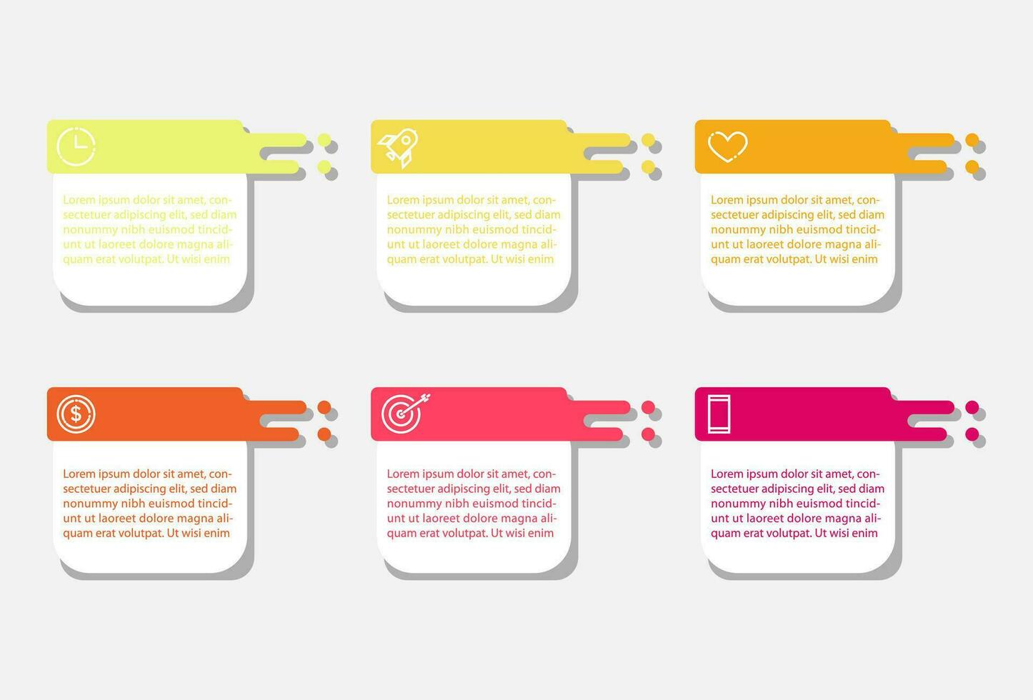 vector infografía modelo con íconos y 6 6 opciones o pasos. para proceso diagramas, presentaciones, flujo de trabajo disposición, pancartas, informacion cartas