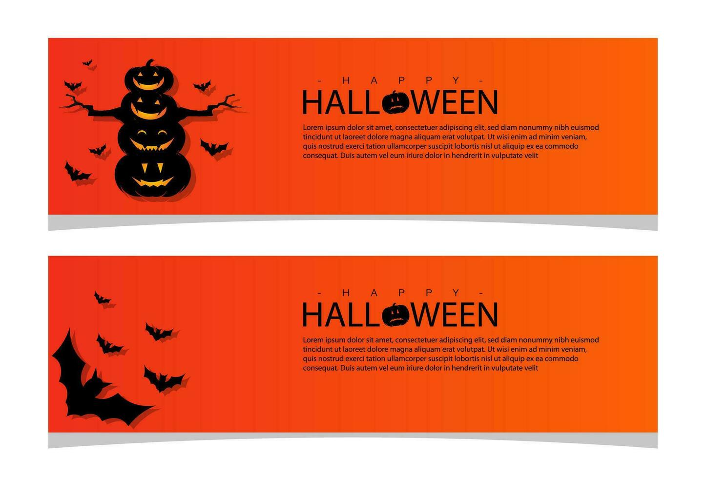 con tema de halloween pancartas, adecuado para Víspera de Todos los Santos elementos, Víspera de Todos los Santos festivales y Siniestro temática festivales vector