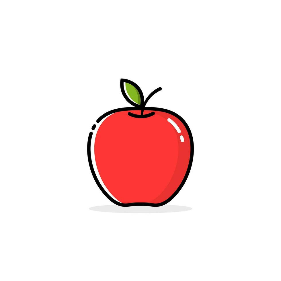 Apples, modern apple designs with flat design styles, red apples vector