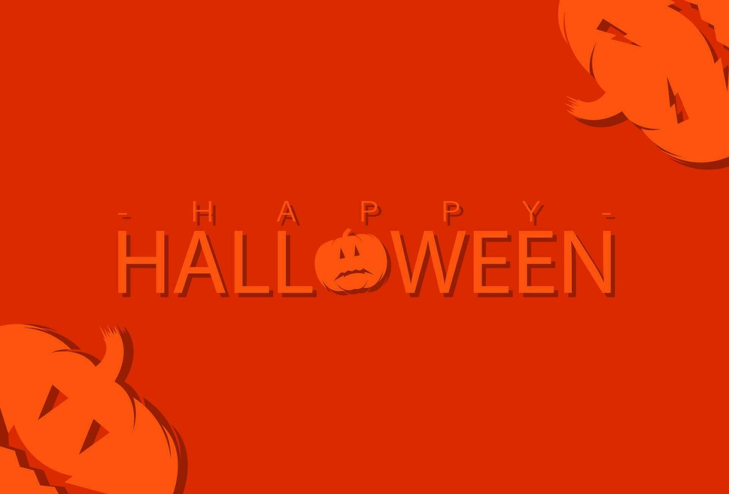 Halloween greeting design with paper cut, orange and white vector