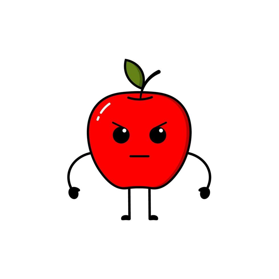 Red apple icons with cute expressions, apples, red, cute, funny, icons, flats, designs, etc. vector