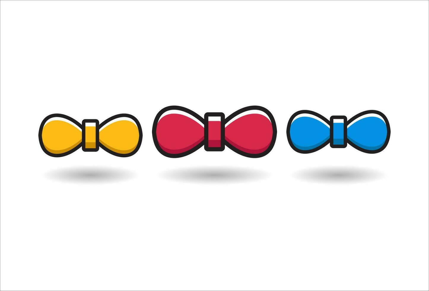 A modern style bow tie icon vector