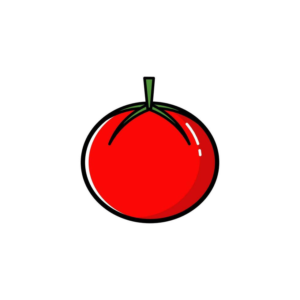 tomate diseño con plano diseño estilo vector