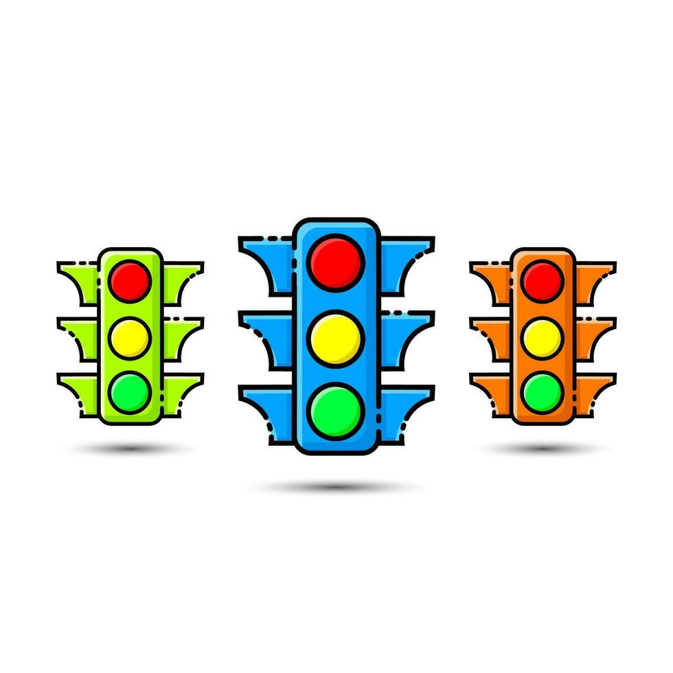 Traffic light icon. Traffic light transportation symbol icon.vector vector