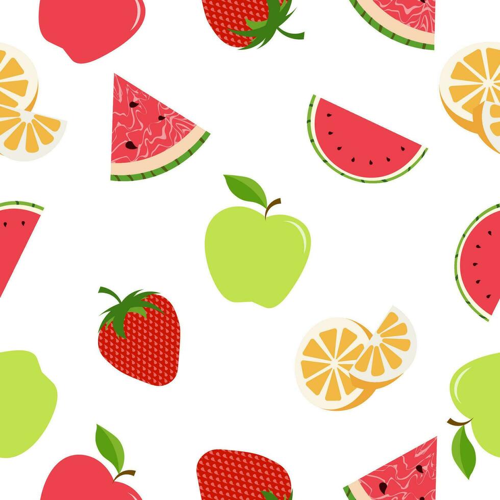 con tema de frutas seamles patrón, Fruta seamles modelo con moderno diseño, vector