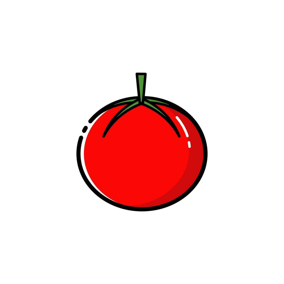 tomate diseño con plano diseño estilo vector